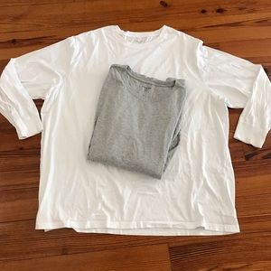 Lot of 2 Lands End Long Sleeve Men's T shirts 3XLT